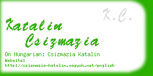katalin csizmazia business card